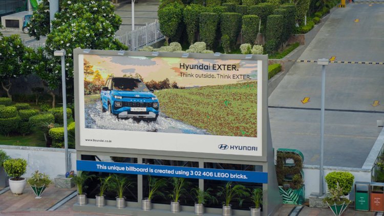 Hyundai Unveils India's Largest Outdoor LEGO Bricks Installation Showcasing The Innovative Hyundai EXTER Model