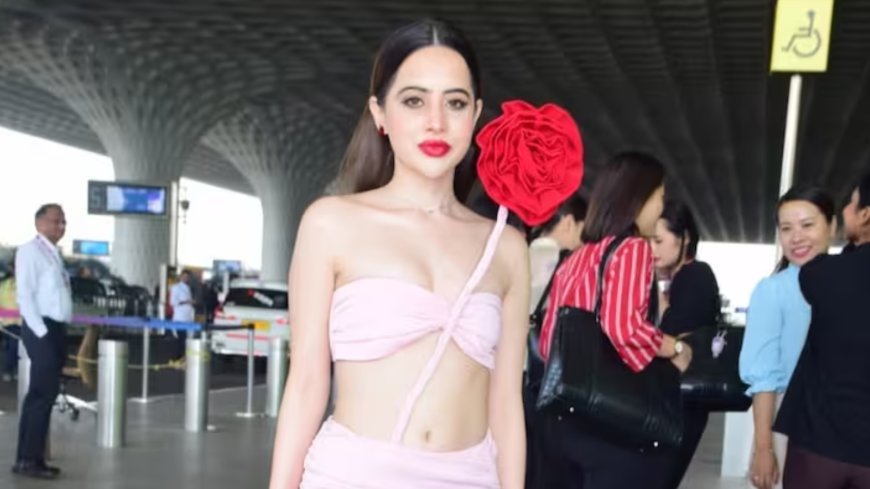 Uorfi Javed's Confident Airport Appearance Dismisses Valentine's Day Fuss, Emphasizing Work Commitment Over Societal Norms